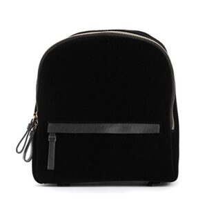 trendsblue premium black velvet casual travel backpack shoulder bag