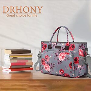 DRHONY Nurse Bag, Large Medical Bags with Many Pocktets for Nursing School Student, Home Visits, Health Service