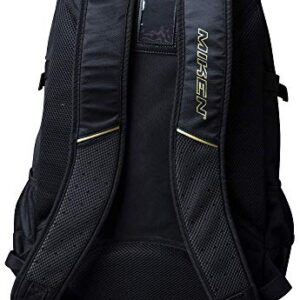 Miken Players Backpack (With 4 Bat Slots and Laptop Sleeve), Black/White/Red