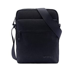 shipe men’s sling bag small crossbody backpack lightweight shoulder bag water resistant one strap backpack (1104-black)