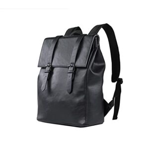 business laptop backapck, pu leather backpack for travelling business college, fits 14.5 inch notebook