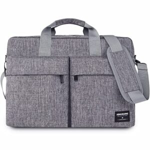 kingslong 17 17.3 inch laptop backpack convertible laptop shoulder messenger bag briefcase handbag for men women, grey