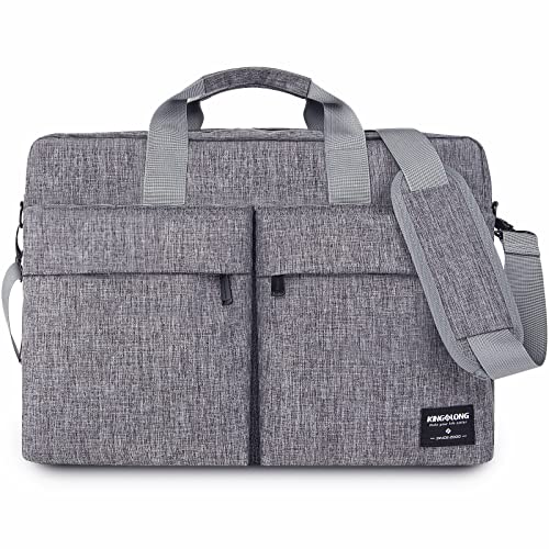 KINGSLONG 17 17.3 Inch Laptop Backpack Convertible Laptop Shoulder Messenger Bag Briefcase Handbag for Men Women, Grey