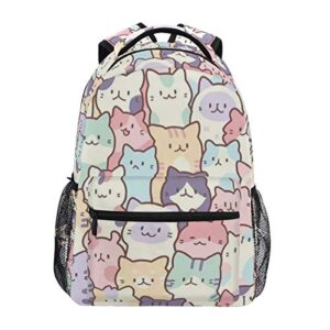 colorful cats bookbag cute animal pattern schoolbag business laptop roomy backpack bookbag for hiking traveling camping