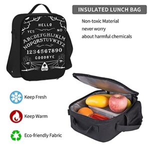 SWEET TANG School Backpack sets 3 piece Teens Studentss (Skeleton Ouija Board Tattoo Black) Book Bag+Lunch Bag+Pencil Case Cute College Work Gym Hiking Fishing Computer Bag, One Size