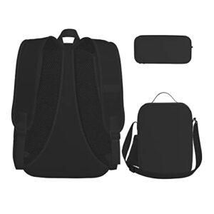 SWEET TANG School Backpack sets 3 piece Teens Studentss (Skeleton Ouija Board Tattoo Black) Book Bag+Lunch Bag+Pencil Case Cute College Work Gym Hiking Fishing Computer Bag, One Size