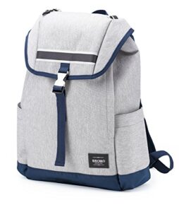 bromo barcelona – travel backpack laptop case 15 inch – water resistant – multi-pocket – grey