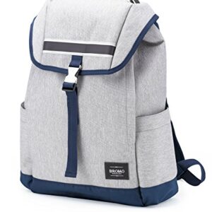 BROMO BARCELONA - Travel Backpack Laptop Case 15 inch - Water Resistant - multi-pocket - Grey