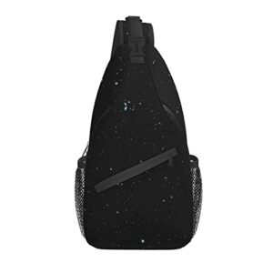 theend lightweight sling black glitter backpack sling bag travel hiking small backpack for women men kids gifts, one size