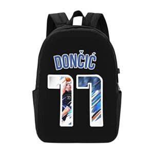 dallas-luka-doncic-#77-basketball fans adult youth bag backpack schoolbag laptop bag usb book bag17 inch for
