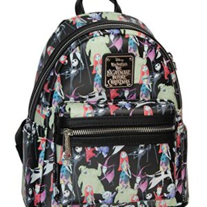 The Nightmare Before Christmas Allover Watercolor Character Print Mini Backpack