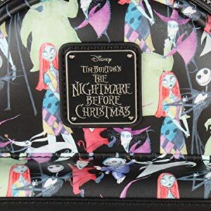 The Nightmare Before Christmas Allover Watercolor Character Print Mini Backpack