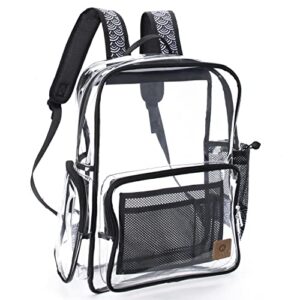 extra heavy duty clear backpack, transparent school book bag boys and girls, thick laptop bags for for adults, tpu bookbags