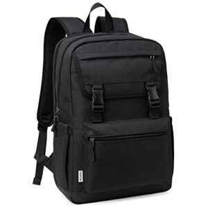 laptop backpack mens, chasechic large anti theft travel backpack, waterproof school rucksack bag fit 15.6″ laptop (black)