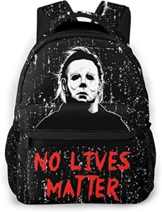 mi-cha-el_myers horror movie backpack large capacity unisex multifunctional fashion schoolbag for teen boys girls