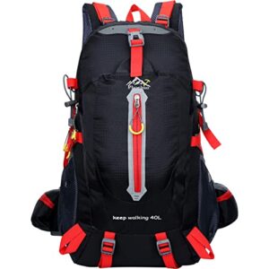 40l hiking backpacks, black travel backpack, ultralight backpack for women, waterproof backpack, camping backpack for men, large tactical backpack , hiking daypacks for outdoor fishing, camping pack