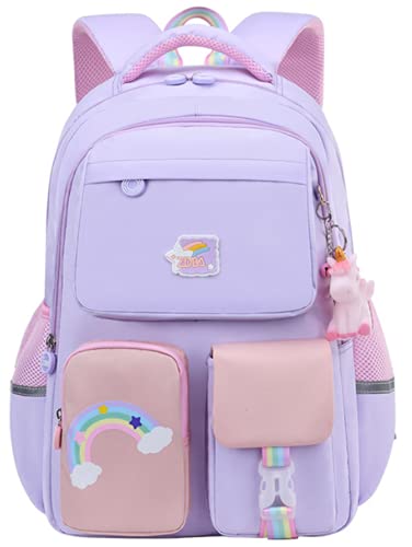 HIPOTUO Unicorn Backpack Cute Laptop Backpacks Casual Durable Lightweight Travel Bags Medium