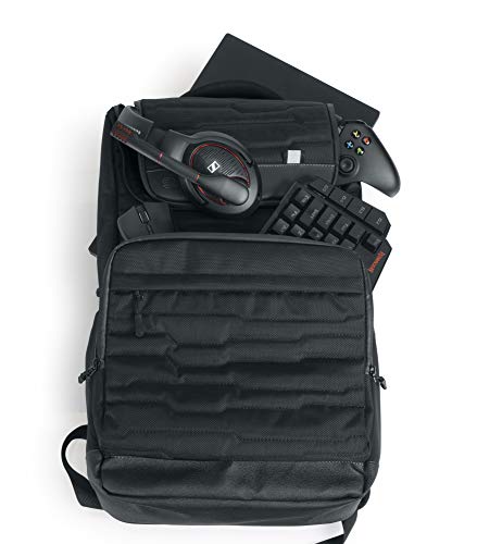 Slappa Gamma Series Gaming Laptop Backpack with Water resistant Zippers; Fits up to 15" Laptops (SL-GAMMA-LAPTOP-BP)