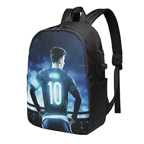 King Of Argentina #10 Messi Classic 17 Inch Laptop Backpack Large Capacity College Backpacks School Bookbags For Women Men