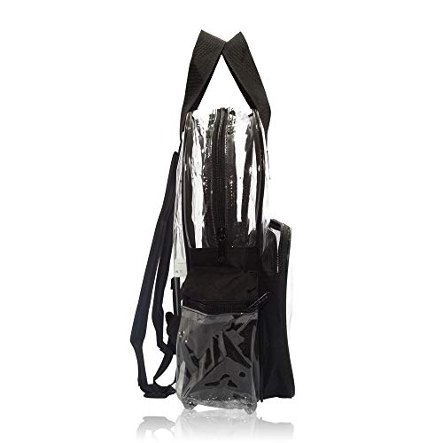 DALIX Clear Backpack with Smooth Plastic Completely Transparent