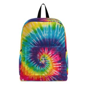 rainbow kids toddler backpack lightweight school book bag for boys girls tie dye preschool backpack mini day pack for 1th- 6th grade children