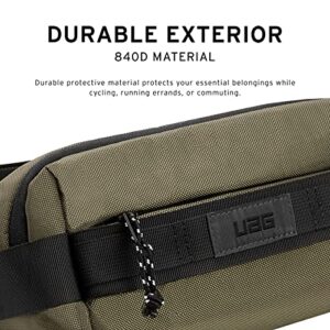 UAG 24-Liter Lightweight Tough Weather Resistant Laptop Backpack, Standard Issue Black Midnight Camo + UAG Hip Pack Durable Weather Resistant Adjustable Strap Cross Body Shoulder Bag, Ration Olive