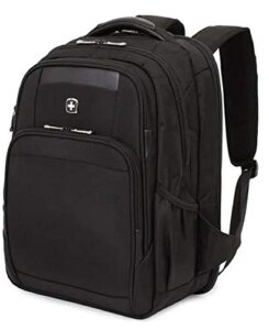 swissgear 6392 scansmart ultra premium large padded laptop tsa friendly backpack – black on black