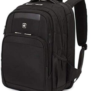 SwissGear 6392 ScanSmart Ultra Premium Large Padded Laptop TSA Friendly Backpack - Black on Black