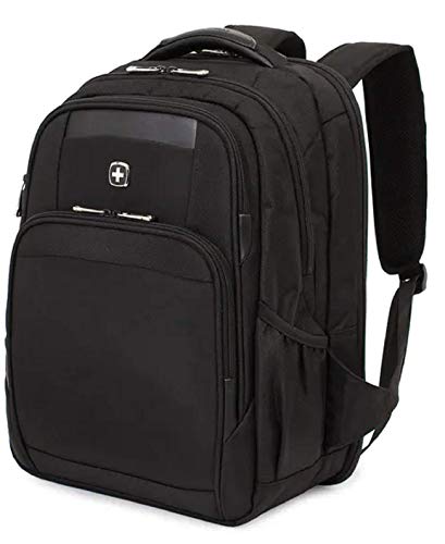 SwissGear 6392 ScanSmart Ultra Premium Large Padded Laptop TSA Friendly Backpack - Black on Black