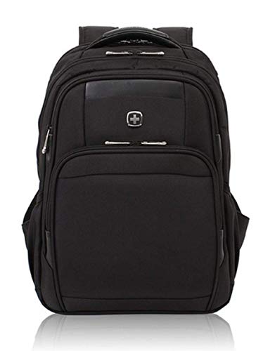 SwissGear 6392 ScanSmart Ultra Premium Large Padded Laptop TSA Friendly Backpack - Black on Black