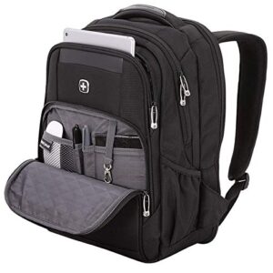 SwissGear 6392 ScanSmart Ultra Premium Large Padded Laptop TSA Friendly Backpack - Black on Black