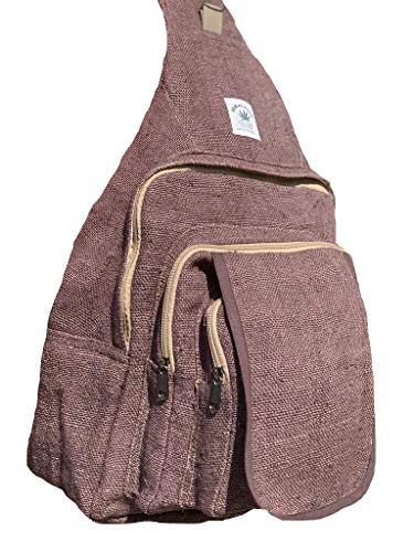 Unique deasign Himalaya Hemp Sling Backpack Hippie Backpack Festival Backpack Hiking Backpack 100% Hemp|100 VEGAN| FAIR TRADE | Handmade with Love.