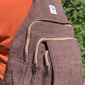 Unique deasign Himalaya Hemp Sling Backpack Hippie Backpack Festival Backpack Hiking Backpack 100% Hemp|100 VEGAN| FAIR TRADE | Handmade with Love.