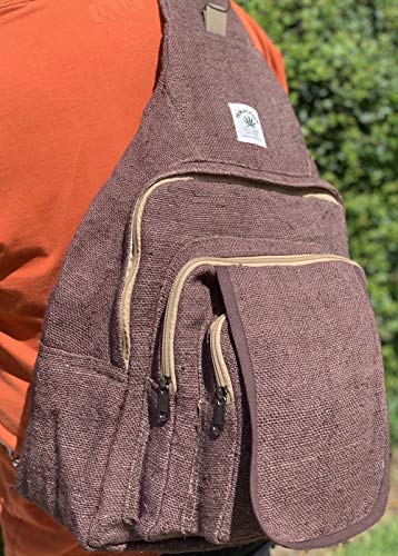 Unique deasign Himalaya Hemp Sling Backpack Hippie Backpack Festival Backpack Hiking Backpack 100% Hemp|100 VEGAN| FAIR TRADE | Handmade with Love.