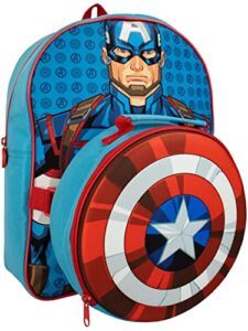 marvel kids backpack and lunchbag set avengers captain america blue