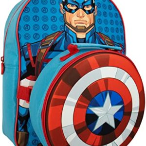 Marvel Kids Backpack and Lunchbag Set Avengers Captain America Blue