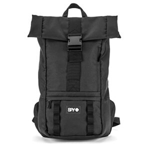 voyager backpack, laptop daypack, water-resistant 600d polyester #sp4111 (black)