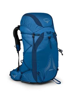 osprey exos 58 men’s ultralight backpacking backpack, blue ribbon, large/x-large