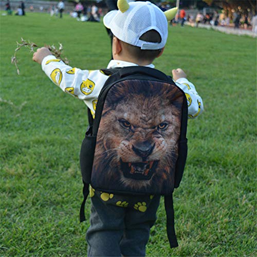 INSTANTARTS Fire Baseball Shoulder Backpack Kindergarten Set Pencil Bag with Lunch Box,Combustion
