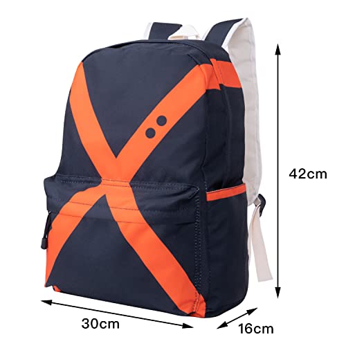 Luckbanjie 17 Inch My Hero Academia Bakugou Katsuki Himiko Toga Backpack for School Anime MHA Bakugo Bookbag Laptop Backpacks (Bakugou Katsuki)