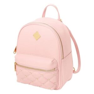 claire’s small backpack purse – cute backpack for little girls, teens, and women pearl quilted small backpack – pink- small backpack 8×5.5×10.5