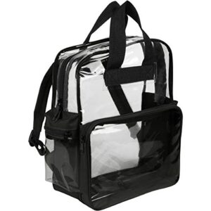 nufazes clear backpack – see through daypack clear backpacks in black