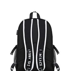 School Backpack ,Anime Luminous Noctilucent School Bags Daypack, Waterproof USB Chargeing Port Laptop Backpack Tech Bookbag Work Bag, bookbags for boys Backpacks for teens Backpack For Women (Black)