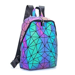 geometric backpack holographic luminous backpacks reflective bag luminesk irredescent rucksack luminous no.2