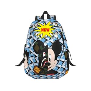 teen backpack travel bookbag laptop backpack adjustable shoulder straps school bags large capacity daypack rucksack schoolbag for college women men black3