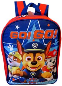 paw patrol boys 15″ school backpack, red-blue, size one_size