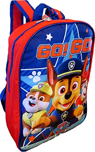 Paw Patrol Boys 15" School Backpack, Red-Blue, Size One_Size