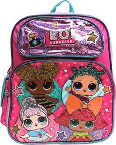 lol 12″ small pink shiny girls’ school backpack a16303