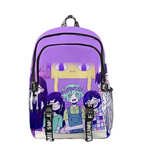 bingtiesha fashion omori backpack anime high capacity bags multifunctional backpack funny oxford bag (ka07294)