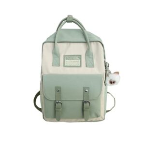 aesthetic kawaii backpack for school (light green)